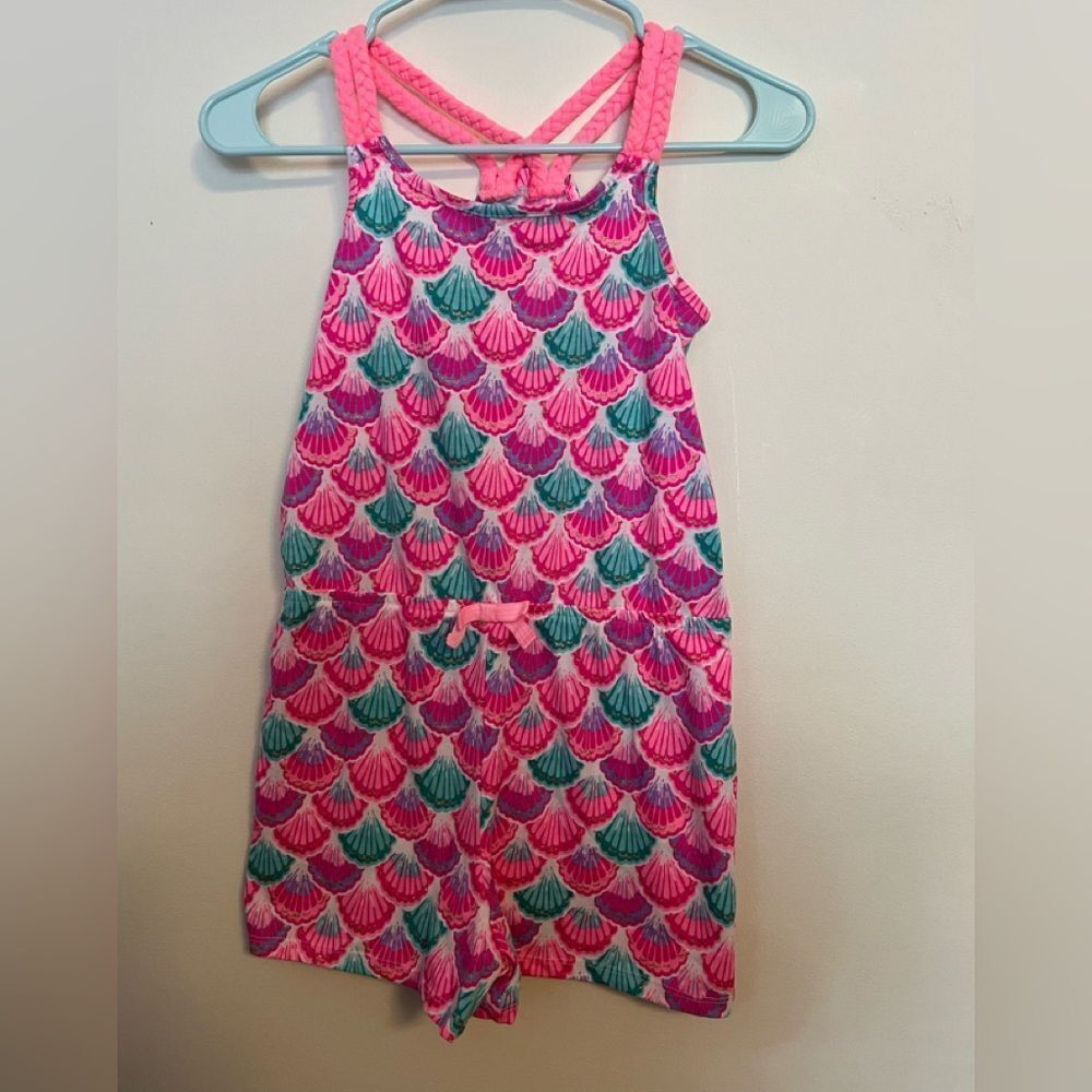 Tommy Bahama Pink and Teal Shell Romper